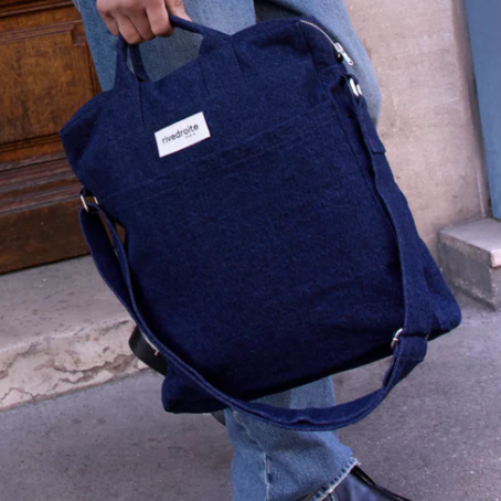 Sac Achille de la maison Rive Droite couleur Denim Brut