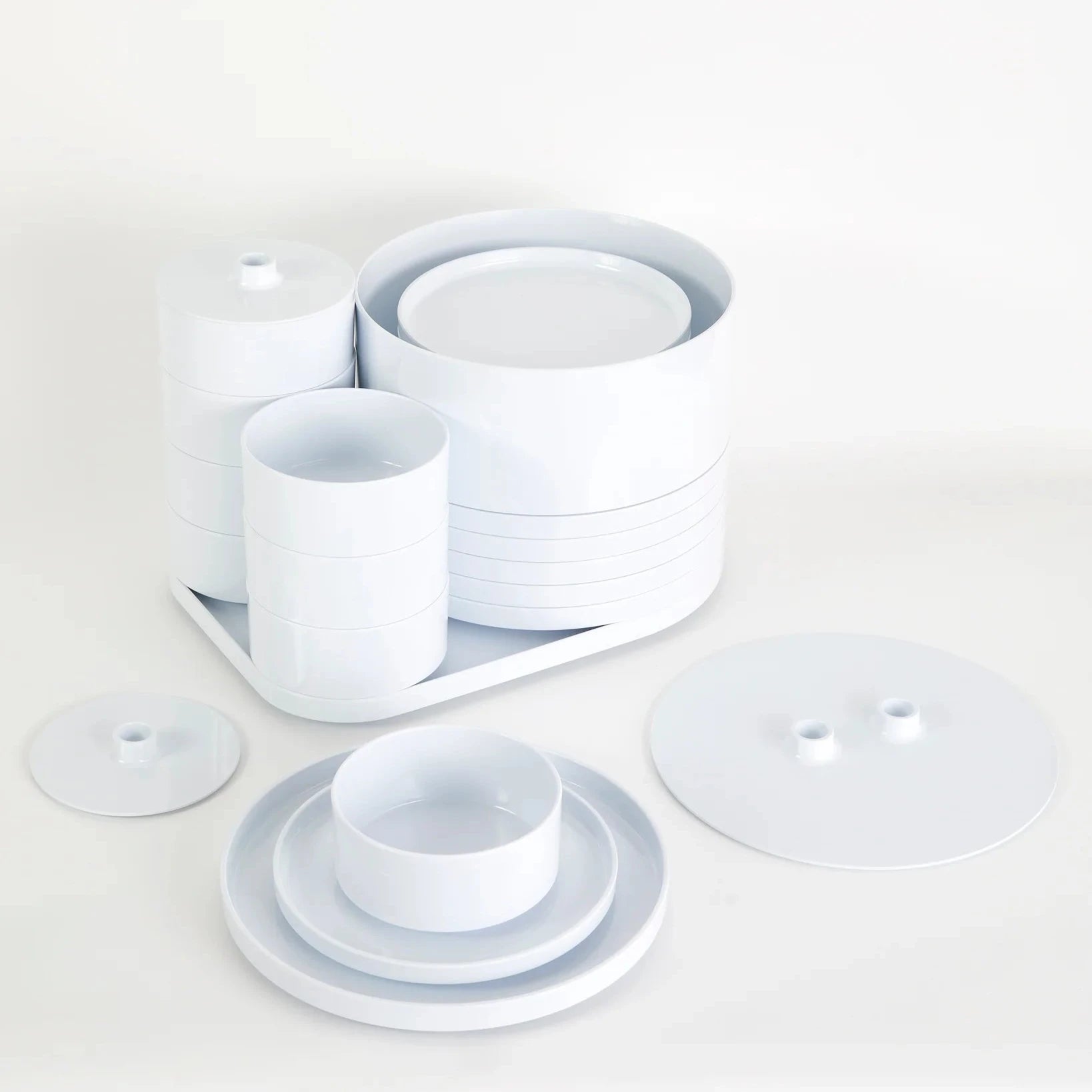 Set de 25 pièces en melamine blanc, heller
