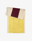 Serviette jaune / aubergine