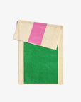 Serviette rose / vert