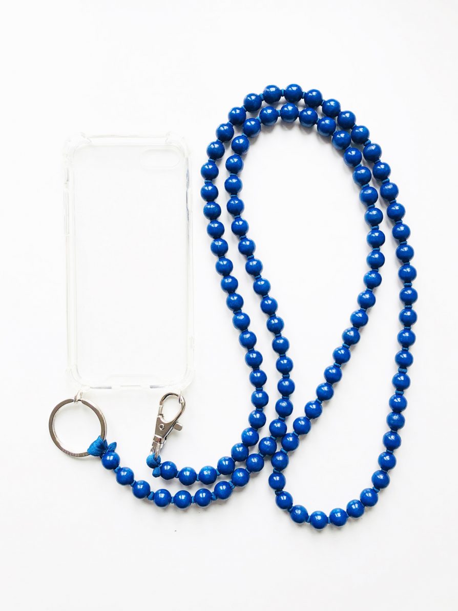 Collier perles pour téléphone